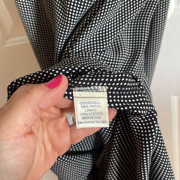 Ann Taylor Polka Dot Side Tie MIDI Dress - Picture 5 of 6